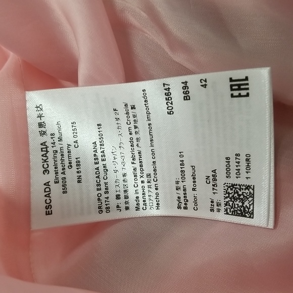 Escada Pink & Silver Jacket Size    10 12 - Picture 5 of 6